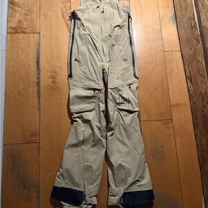 Burton woman kimmy Beige bib Snow Pants